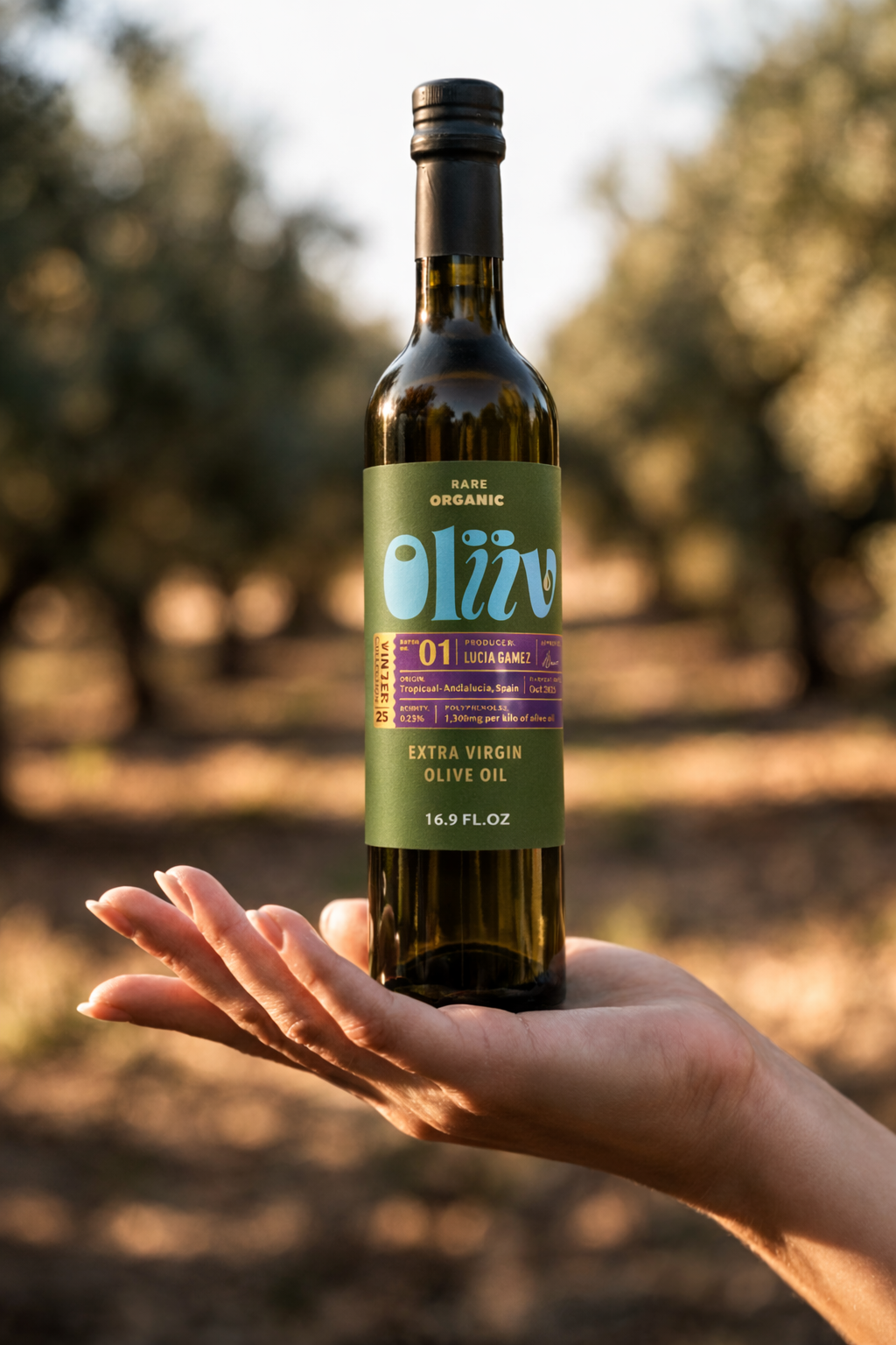 High Polyphenol Cold Pressed Organic Extra Virgin Olive Oil